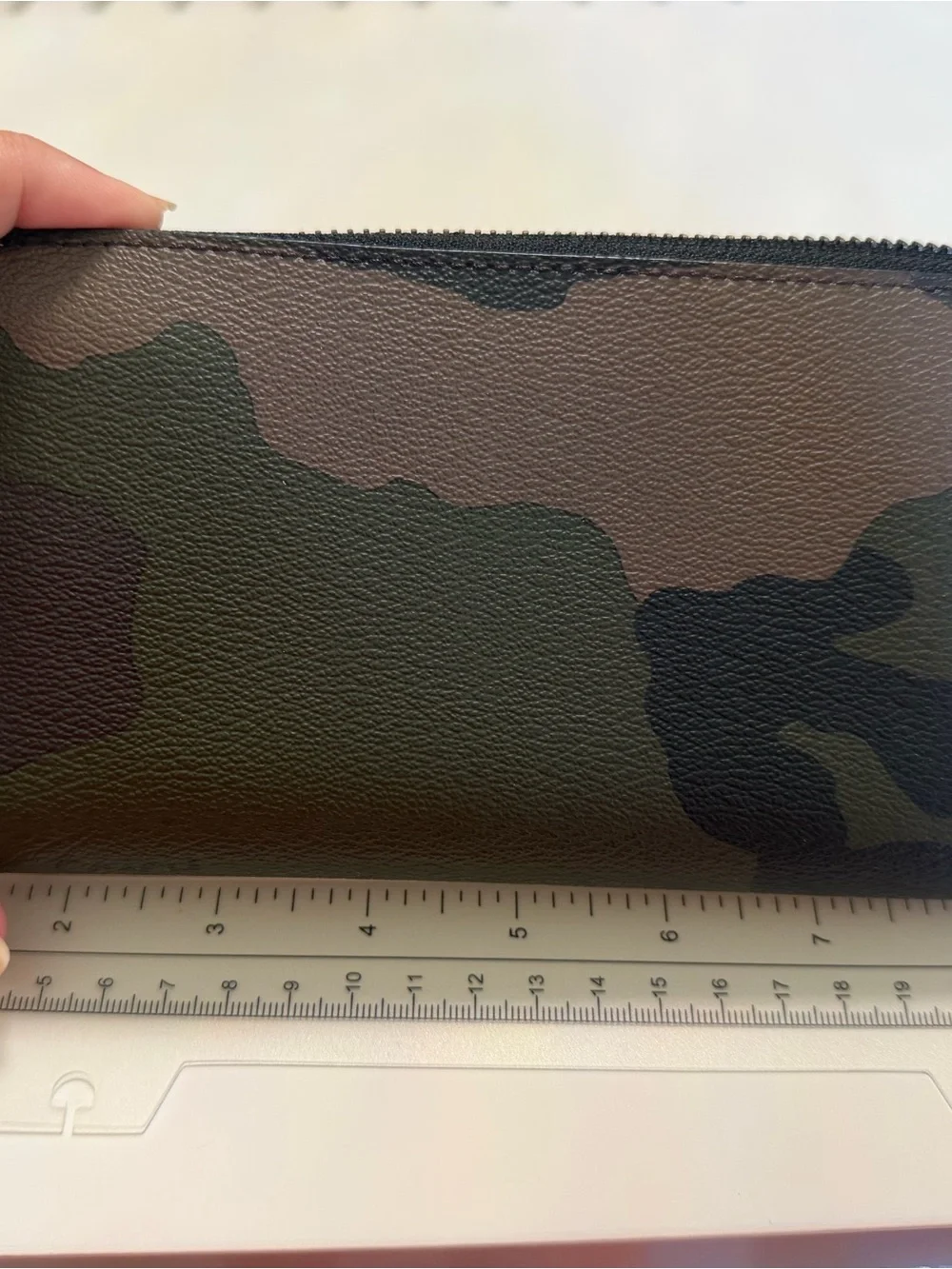 Coach Men's Camouflage Zip Wallet - Brown & Green